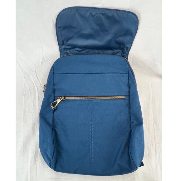 Travelon Anti-Theft Backpack Navy Blue Nylon RFID Shielded Travel Utility Y2K - Picture 3 of 11